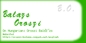 balazs oroszi business card